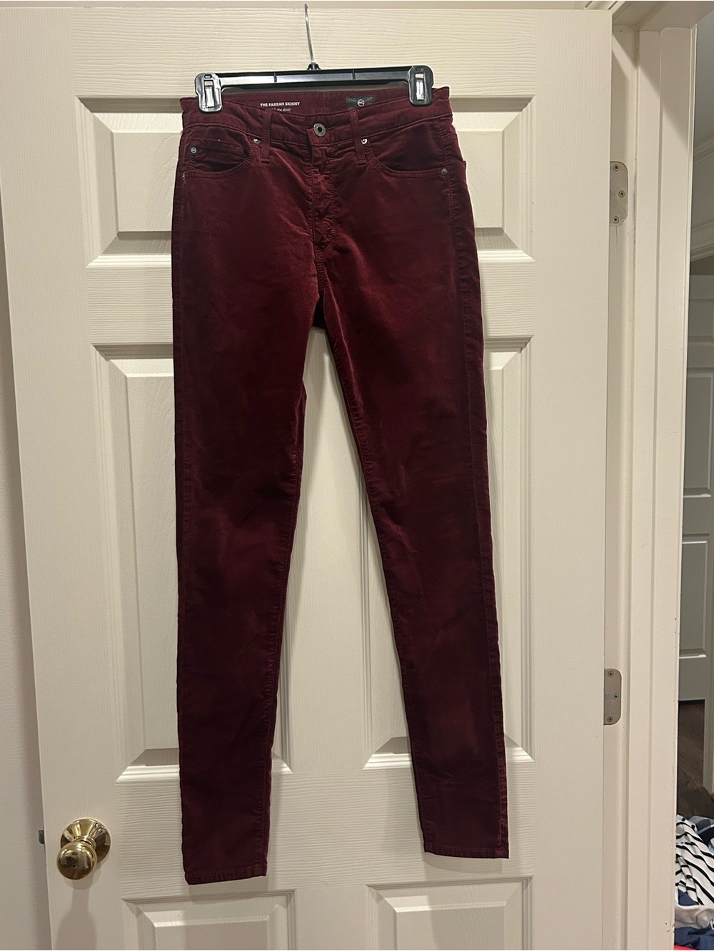 AG Adriano Goldschmied Women's Deep Burgundy Skinny Jeans